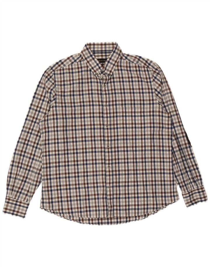 Ανδρικό πουκάμισο Massimo Dutti XL Πολύχρωμο Check