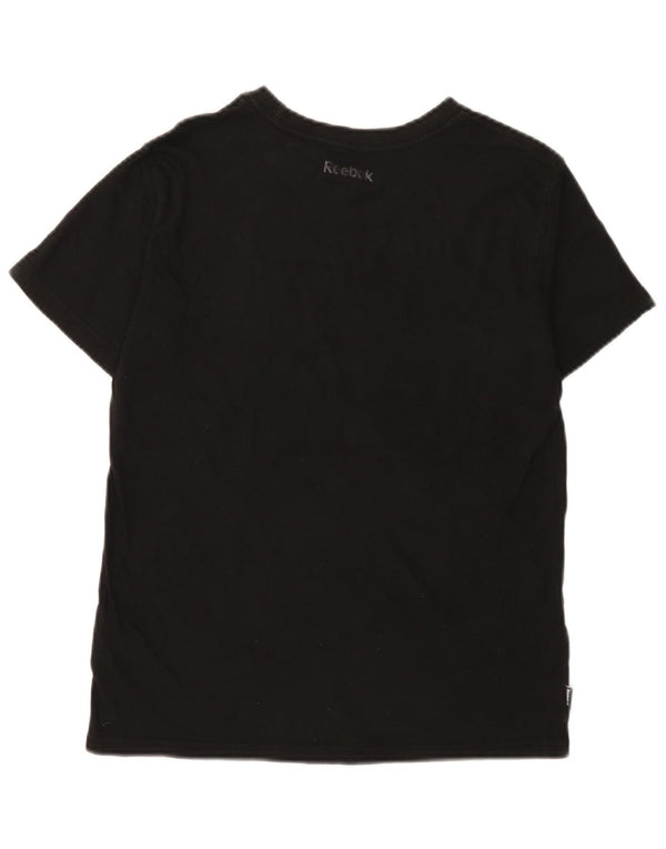 Reebok Boys Graphic T-Shirt Top 13-14 ετών XL Μαύρο βαμβακερό