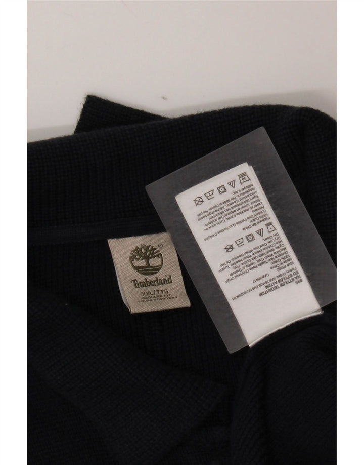 Ανδρικό πουλόβερ Timberland Ζακέτα με κανονική εφαρμογή 2XL Navy Blue Cotton