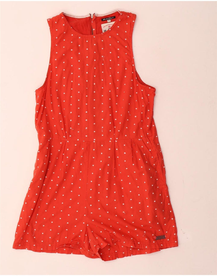 Superdry γυναικείο αμάνικο Playsuit UK 14 Medium Red Spotted