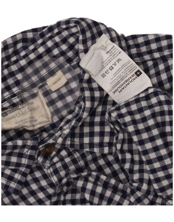 Ανδρικό κοντομάνικο πουκάμισο Mountain Warehouse XS Blue Gingham Cotton