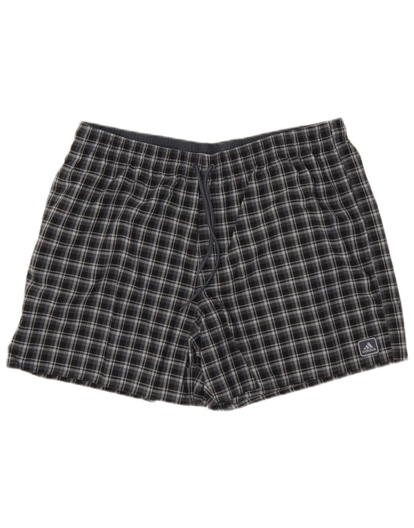 Ανδρικό σορτς κολύμβησης Adidas XL Navy Blue Check Polyester