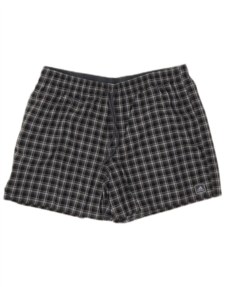 Ανδρικό σορτς κολύμβησης Adidas XL Navy Blue Check Polyester