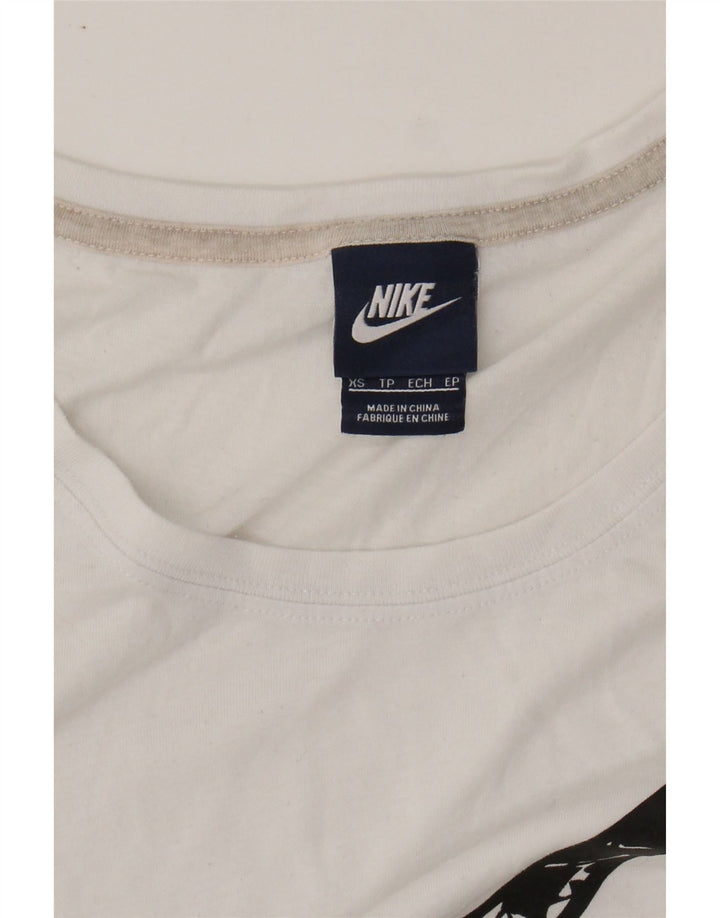 NIKE Womens Oversized Graphic T-Shirt Top UK 6 XS White