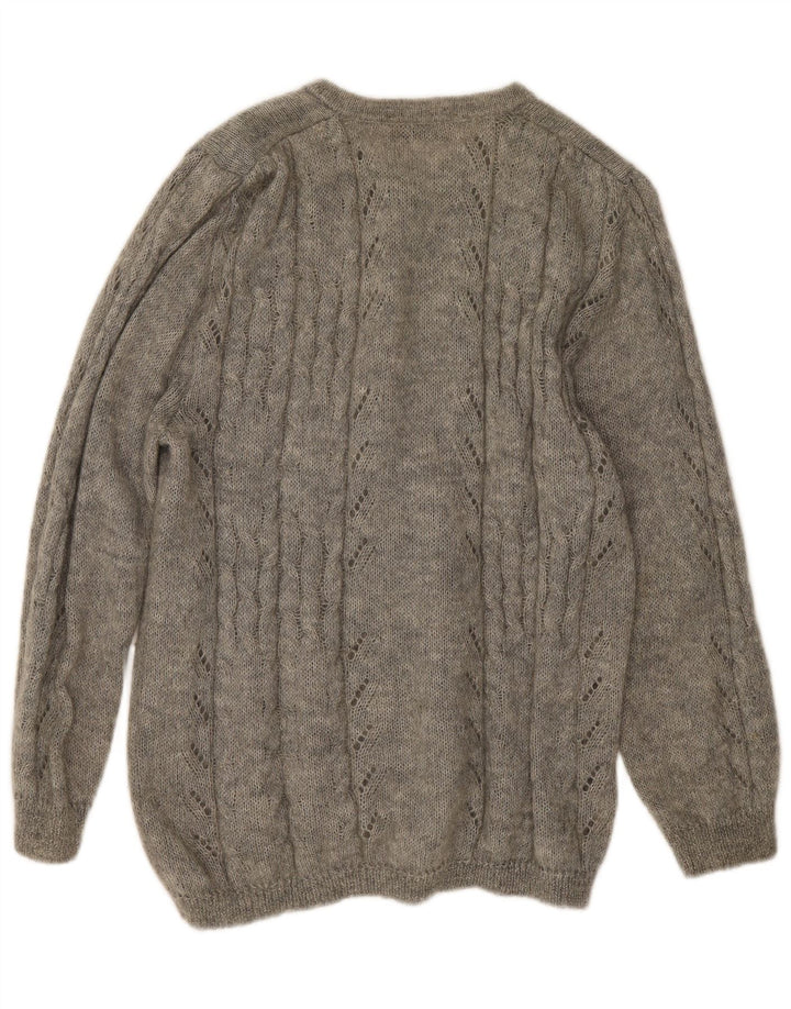Vintage γυναικεία ζακέτα πουλόβερ UK 14 Medium Grey