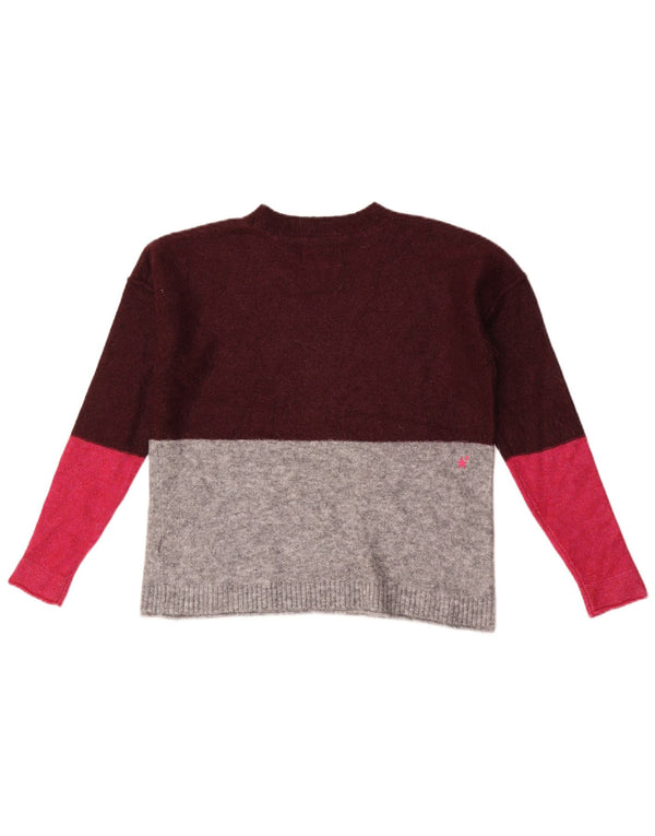 White Stuff Γυναικείο πουλόβερ με λαιμόκοψη Crop Crew UK 10 Small Burgundy