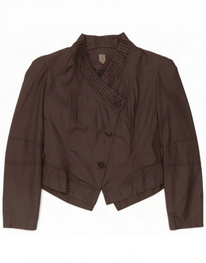 Vintage Γυναικείο Μπουφάν με 3 κουμπιά Oversized Blazer US 5 Small Brown βαμβακερό