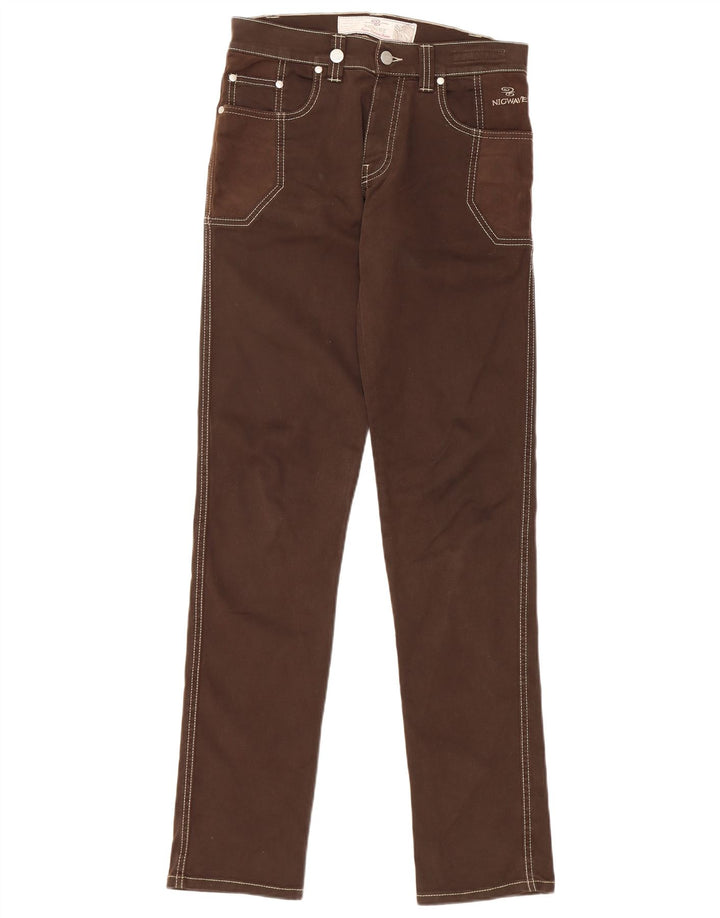 Nicwave Γυναικείο Slim Jeans IT 44 Medium W30 L34 Καφέ βαμβακερό