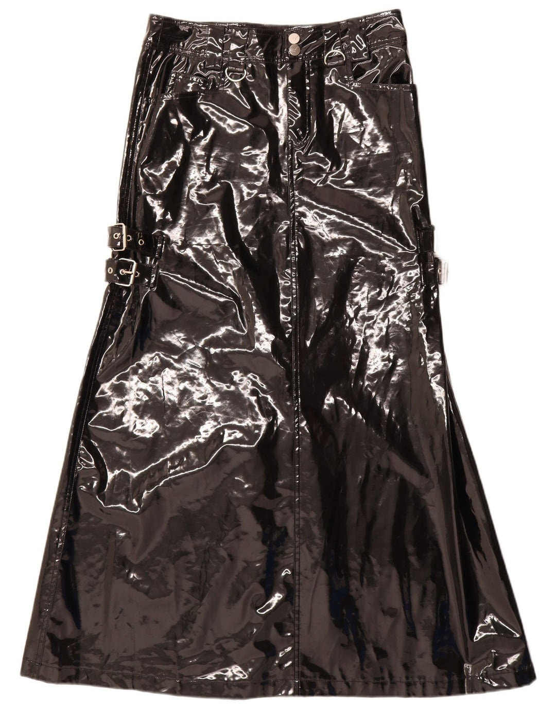 ΒΑΣΙΛΙΣΣΑ ΤΟΥ ΣΚΟΤΑΔΙΟΥ Γυναικεία μάξι φούστα σε γραμμή Α Μικρή W28 Μαύρη γοτθική