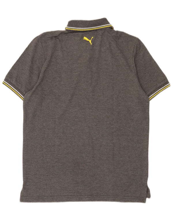 Puma Mens Polo Shirt Small Grey Flecked