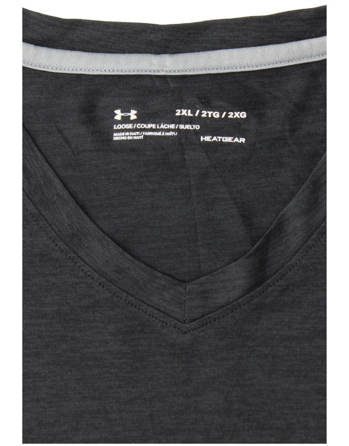 Ανδρικό μπλουζάκι UNDER Armor Heat Gear Top 2XL Μαύρο