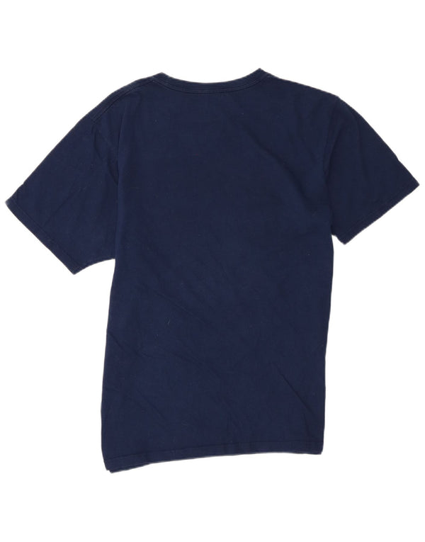 Ανδρικό γραφικό T-Shirt Adidas Top Large Navy Blue από βαμβάκι