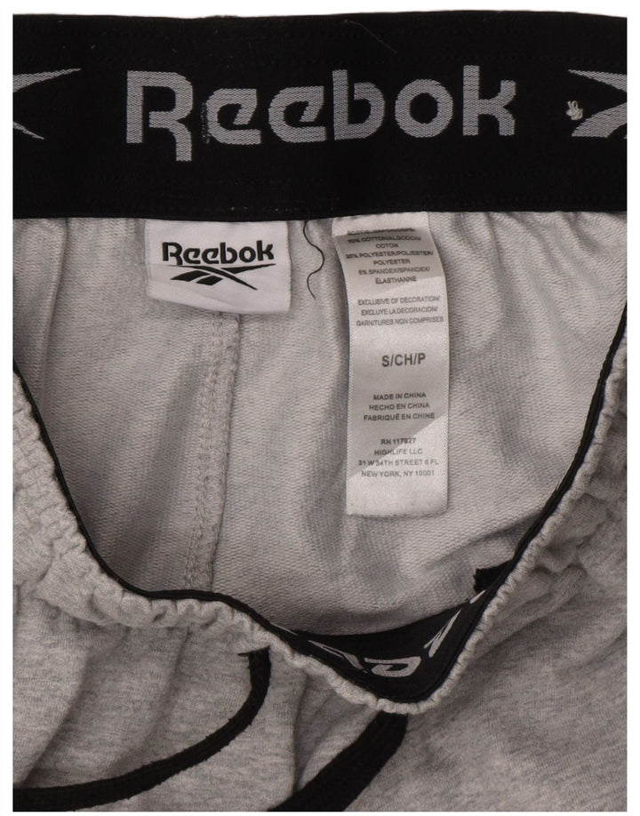 Ανδρική φόρμα Reebok Παντελόνι Joggers Μικρό Γκρι Βαμβακερό