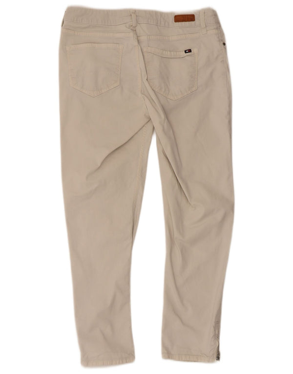 Tommy Hilfiger Γυναικείο Cropped Παντελόνι US 8 Medium W30 L25 Λευκό βαμβακερό
