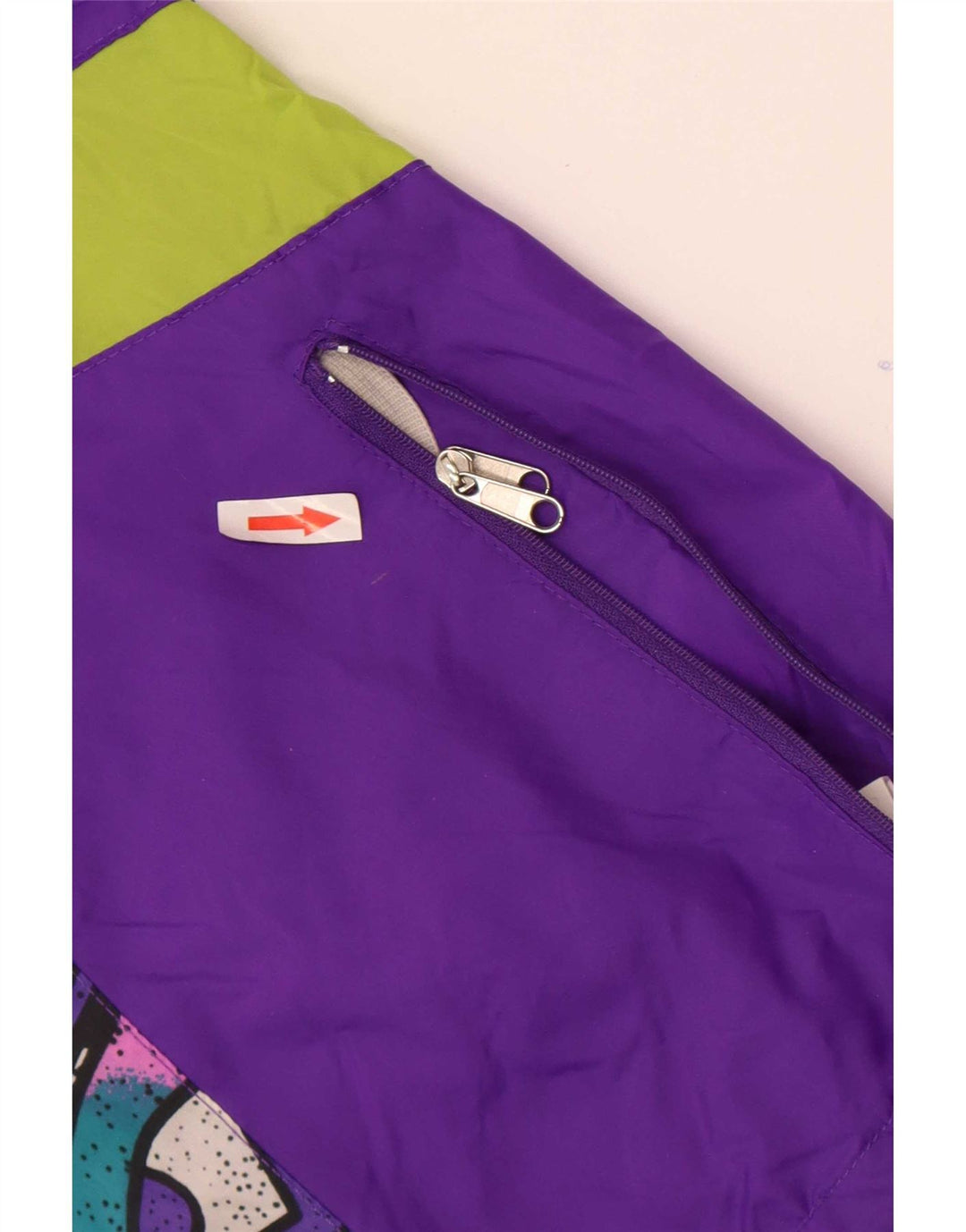 Active Ανδρικό μπουφάν βροχής UK 40 Large Purple Geometric Polyamide