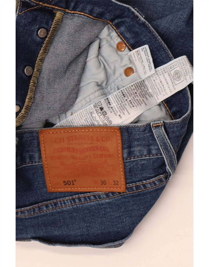 LEVI'S Ανδρικό τζιν 501 ίσιο W30 L32 Μπλε βαμβακερό