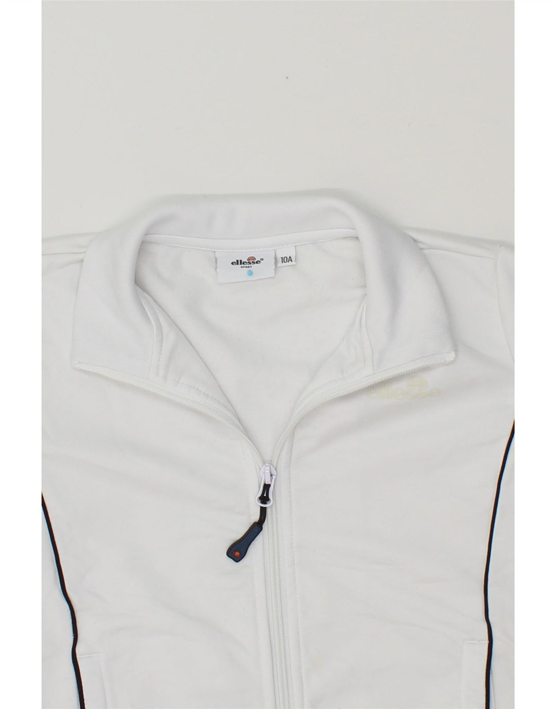 ELLESSE Boys Tracksuit Top Jacket 9-10 Years White Polyester Vintage Ellesse and Second-Hand Ellesse from Messina Hembry 