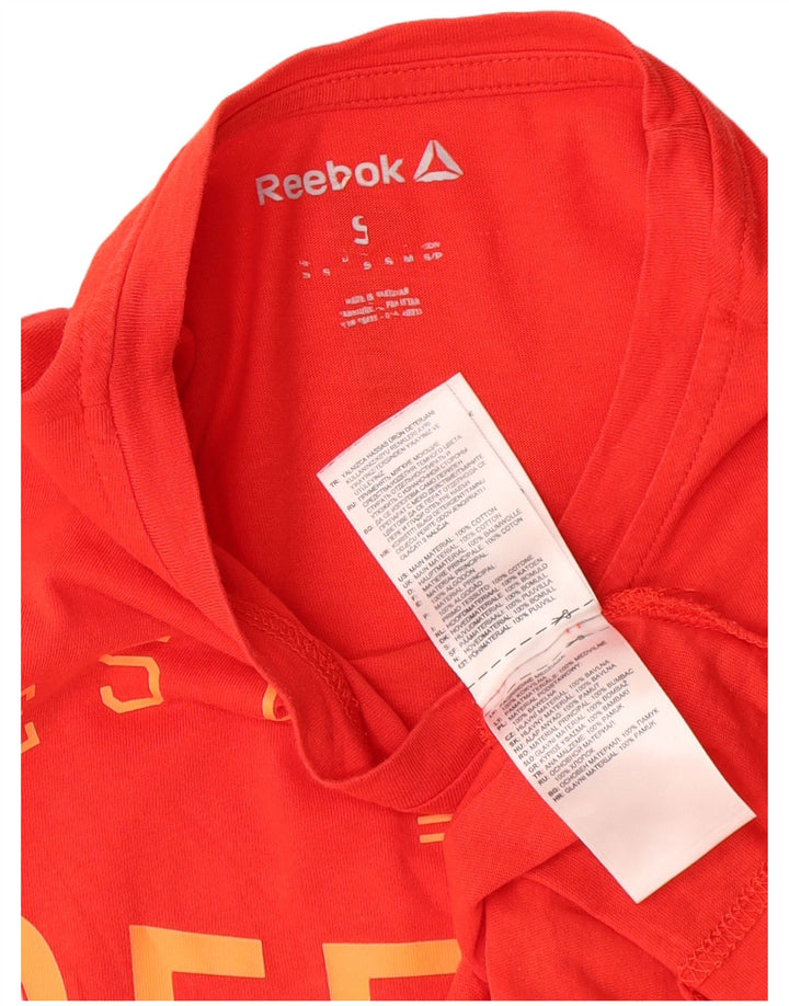 Ανδρικό γραφικό T-Shirt Reebok Top Μικρό κόκκινο βαμβακερό