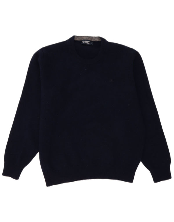 Hackett Γυναικείο πουλόβερ με λαιμόκοψη UK 16 Large Navy Blue Lambswool