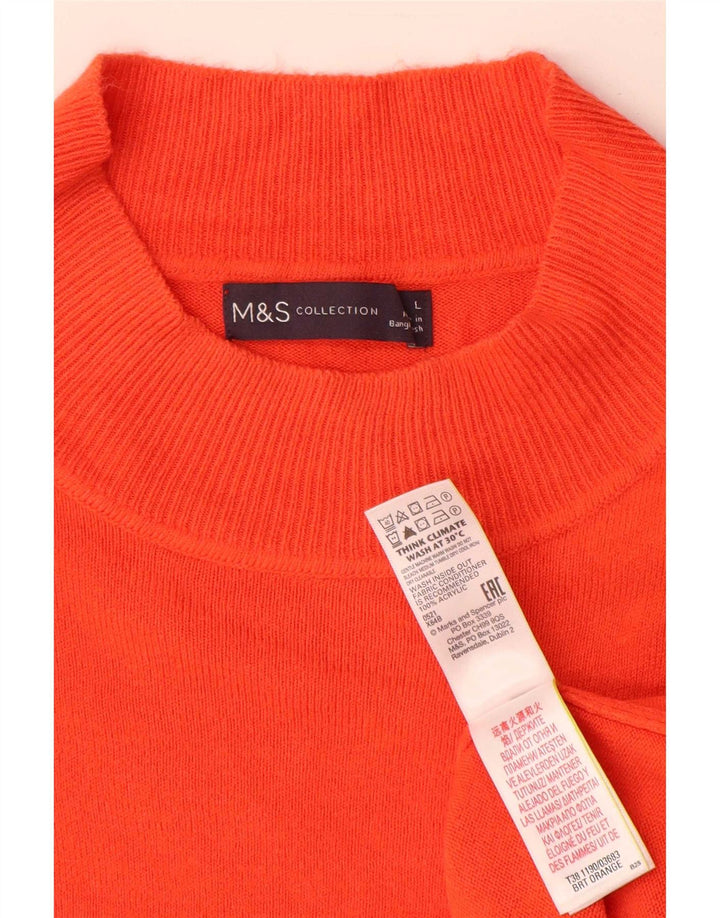 Marks & Spencer Γυναικείο πουλόβερ με λαιμό χελώνα UK 16 μεγάλο πορτοκαλί