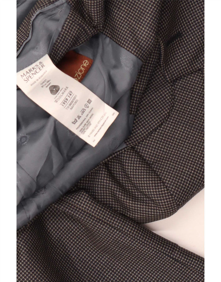 Marks & Spencer Ανδρικό κοντό σακάκι UK 38 Medium Navy Blue Geometric