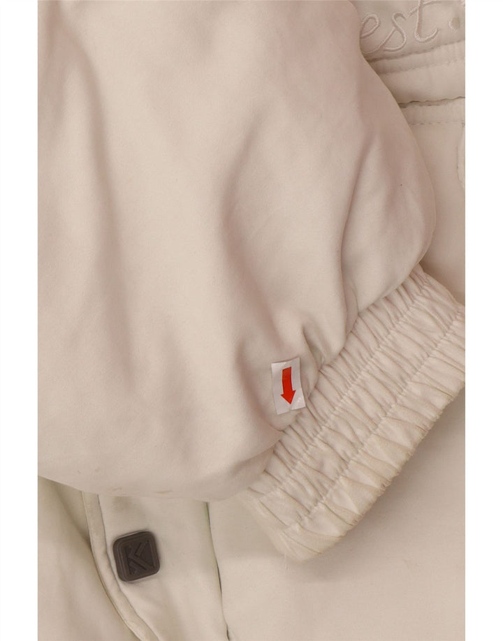 KARL KANI Ανδρικό μπουφάν με κουκούλα με κουκούλα UK 44 2XL Λευκός Πολυεστέρας