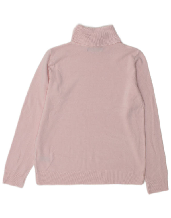 Marks & Spencer Γυναικείο πουλόβερ με ρολό λαιμόκοψη UK 10 Small Pink Acrylic