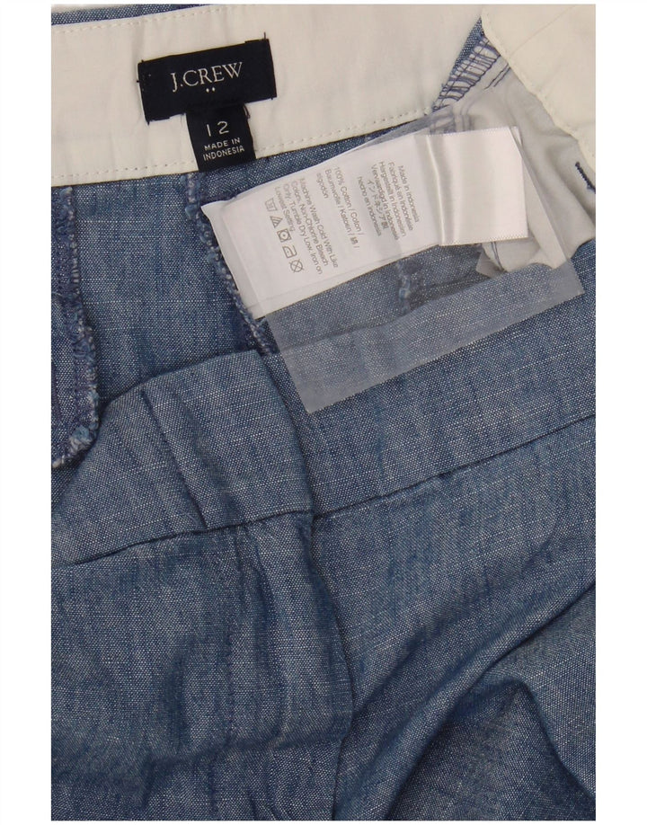 J. CREW Womens Chino Shorts US 12 Large W34  Blue Cotton