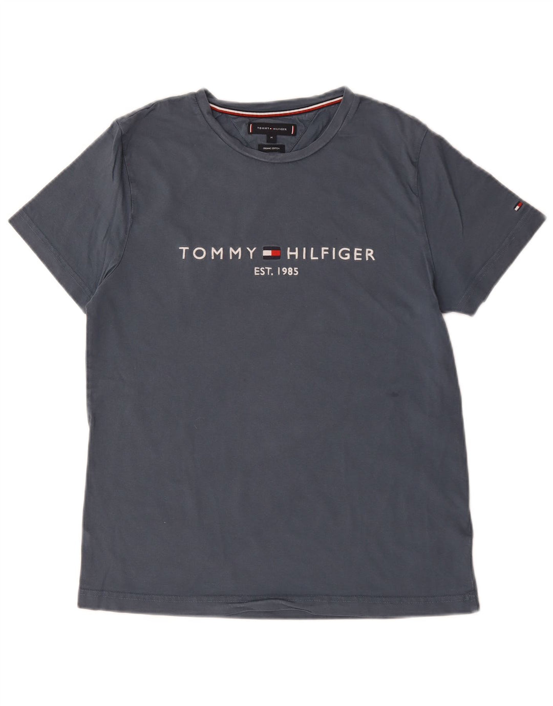 Ανδρικό γραφικό T-Shirt Tommy Hilfiger Top Μεσαίο γκρι βαμβακερό