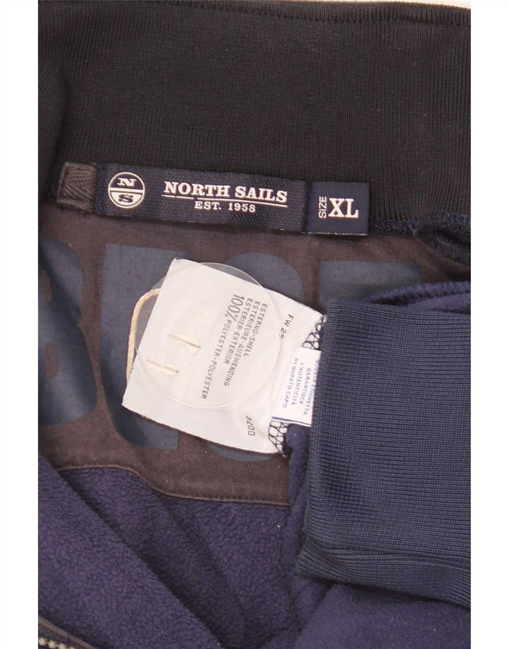 North Sails Ανδρικό γραφικό Fleece Jacket UK 42 XL Navy Blue Polyester