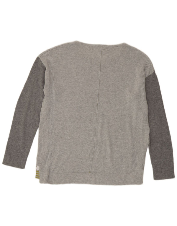 White Stuff Γυναικείο υπερμεγέθη μακρυμάνικο UK 10 Small Grey Colourblock