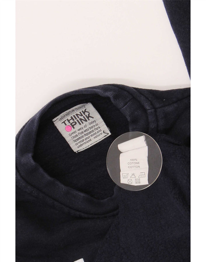 Σκεφτείτε Pink Boys Graphic Φούτερ με κανονική εφαρμογή Jumper 4-5 ετών Navy Blue