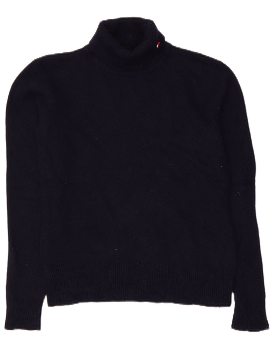 Tommy Hilfiger Γυναικείο πουλόβερ με ρολό λαιμόκοψη UK 12 Medium Navy Blue