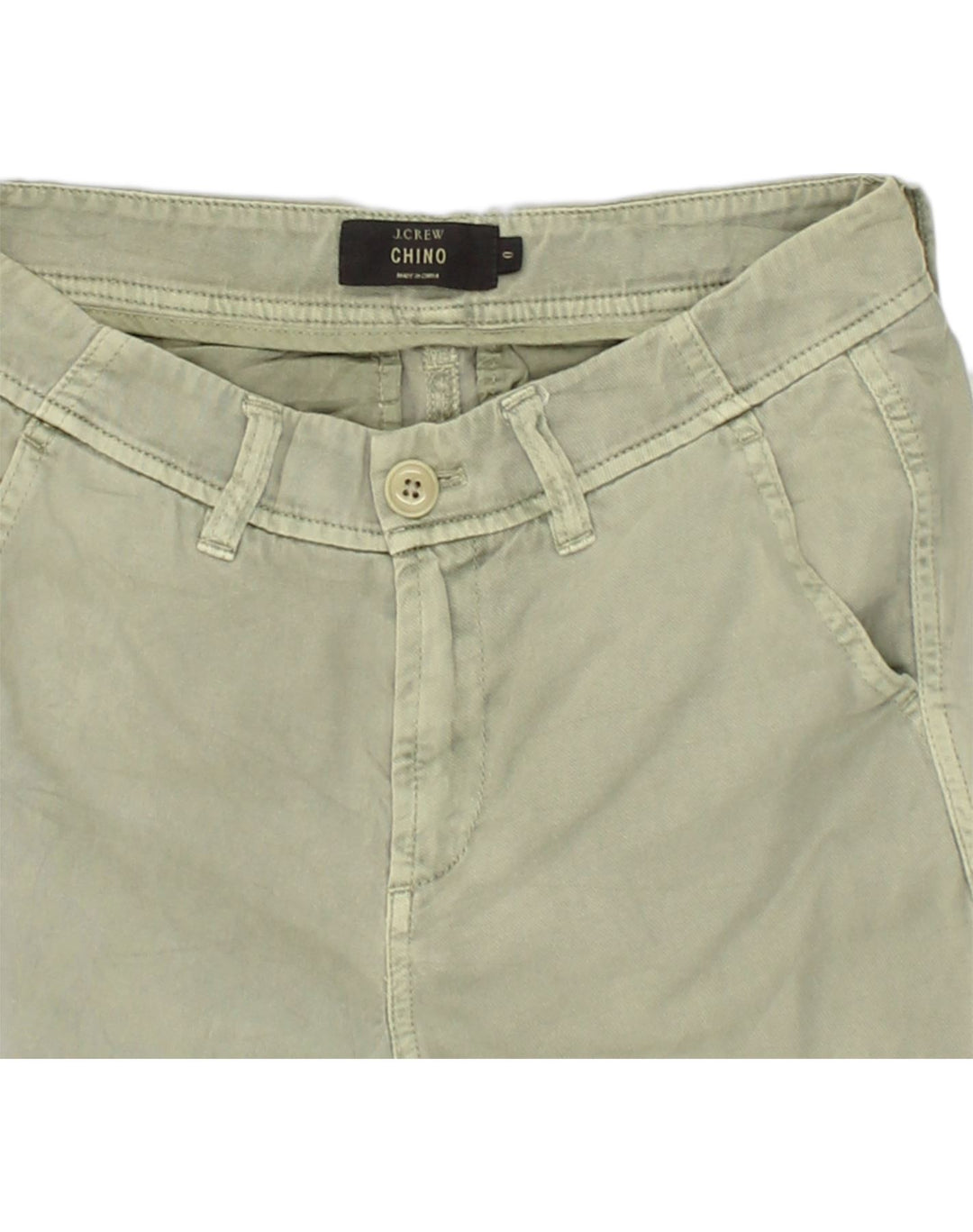 J. CREW Womens Tapered Chino Trousers US 0 XS W30 L29 Green Cotton | Vintage J. Crew | Thrift | Second-Hand J. Crew | Used Clothing | Messina Hembry 