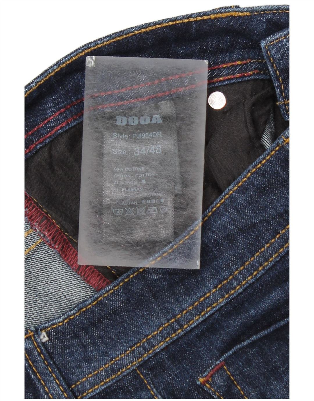 Vintage Ανδρικά Slim Jeans IT 48 Medium W34 L30 Navy Blue Cotton