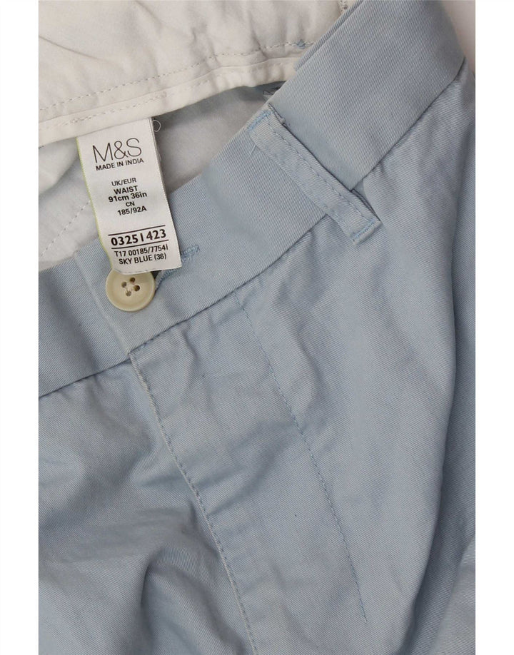 Ανδρικό σορτς Chino Marks & Spencer W36 μεγάλο μπλε βαμβακερό