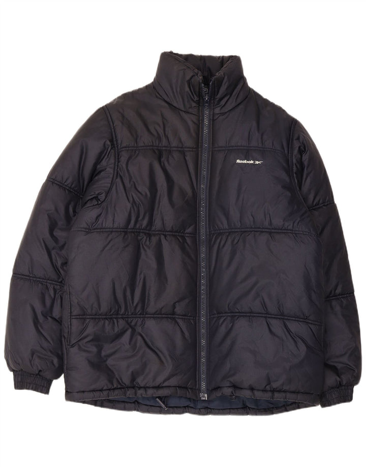 Reebok Ανδρικό μπουφάν UK 40 Large Navy Blue Nylon