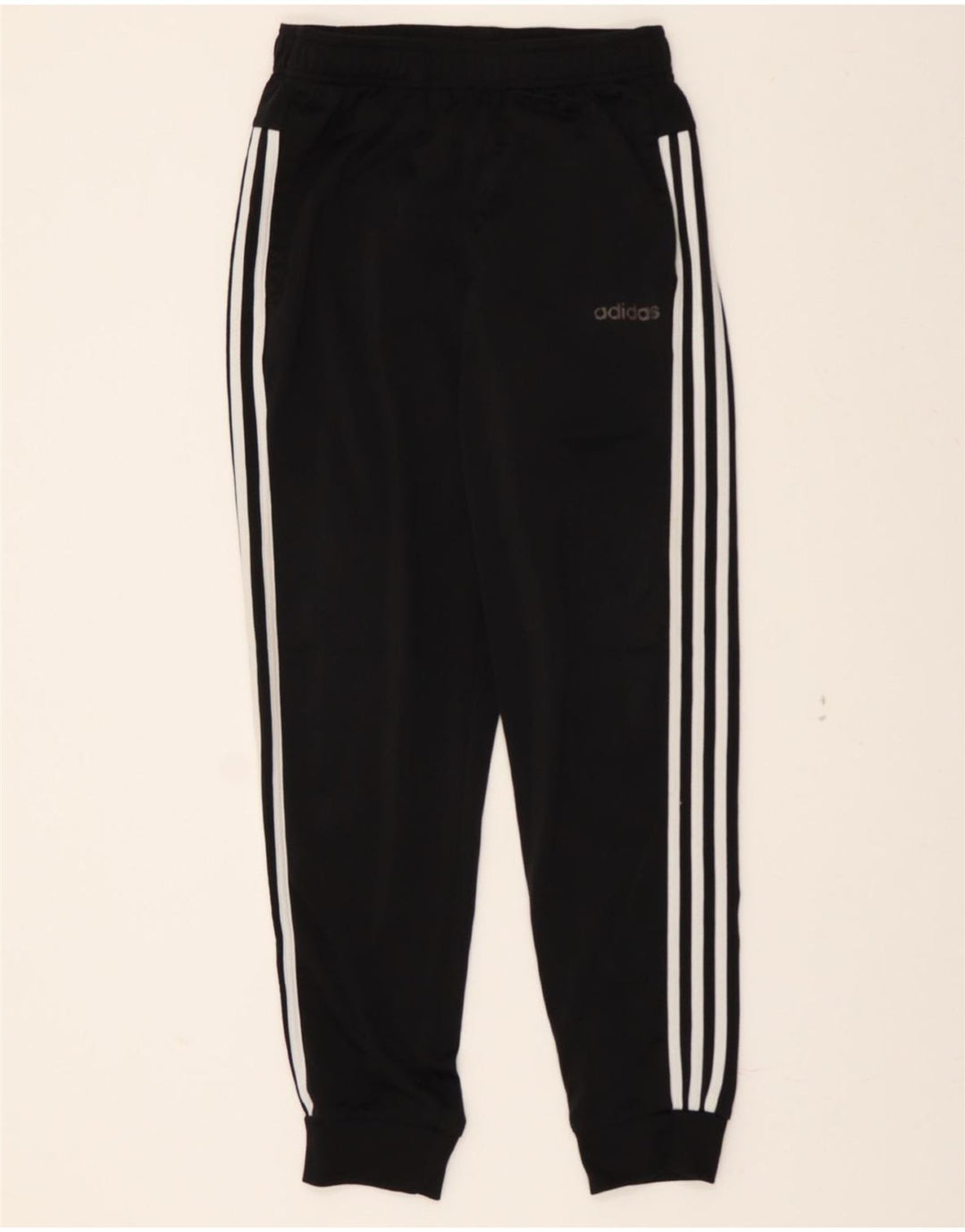 ADIDAS Mens Tracksuit Trousers Joggers Small Black Polyester Vintage Adidas and Second-Hand Adidas from Messina Hembry 