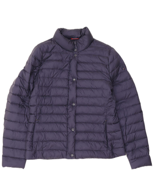 Tommy Hilfiger Γυναικείο μπουφάν UK 16 Large Navy Blue Nylon