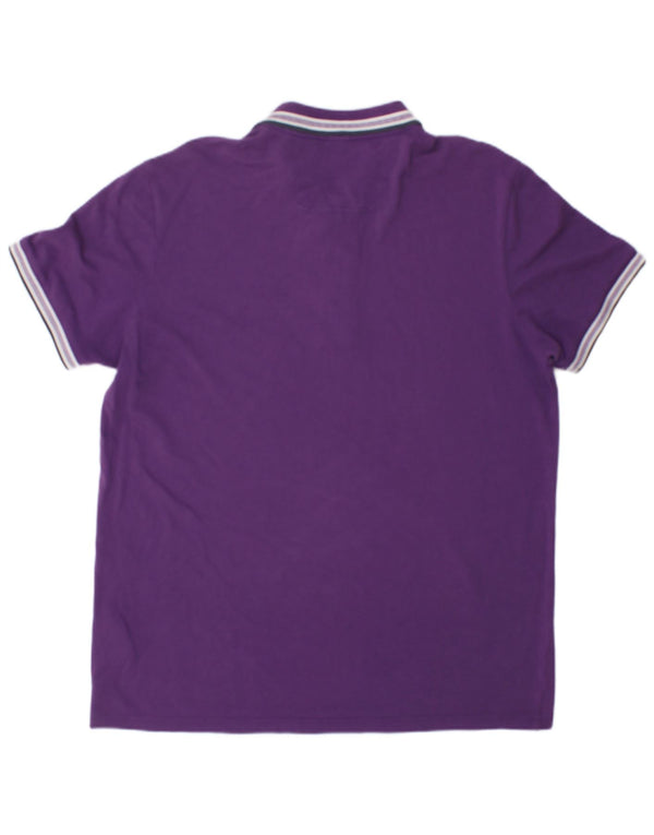 Hugo Boss Mens Polo Shirt 2XL Purple Cotton