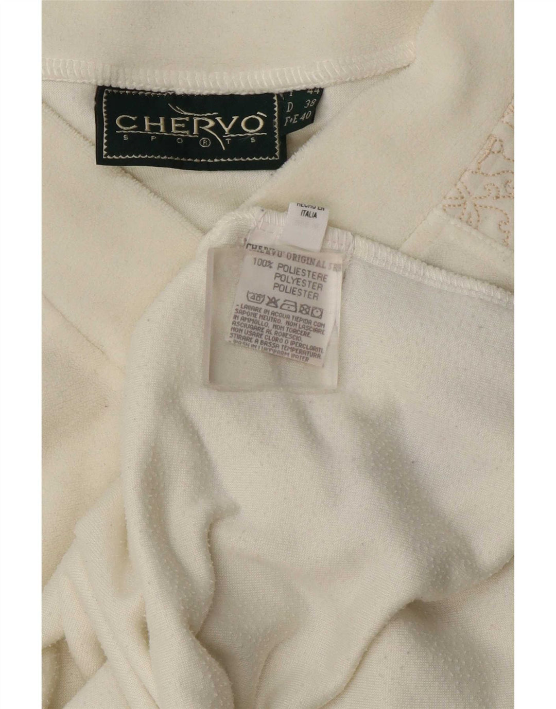 Γυναικείο βελούδινο γιλέκο Chervo Top IT 44 Medium Off White Paisley Polyester