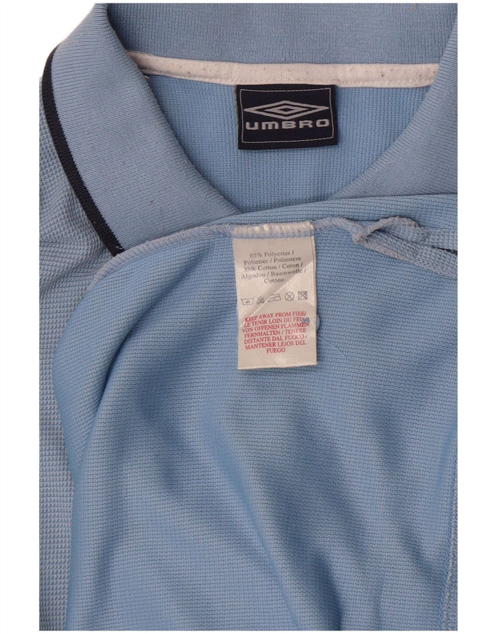 Ανδρικό πουκάμισο Umbro Polo Medium Blue Polyester