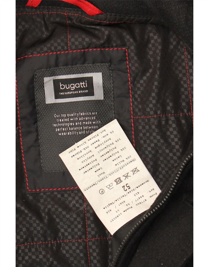 Ανδρικό παλτό Bugatti Windbreaker IT 52 XL Μαύρο Μάλλινο
