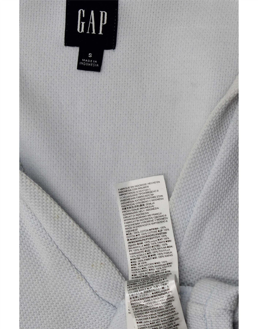 Gap Γυναικείο Oversized Polo φόρεμα UK 10 Small Blue βαμβακερό