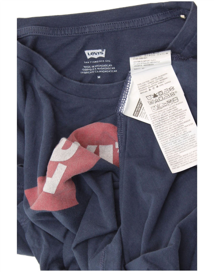 Ανδρικό γραφικό μπλουζάκι LEVI'S Μπλουζάκι μεσαίο μπλε βαμβακερό