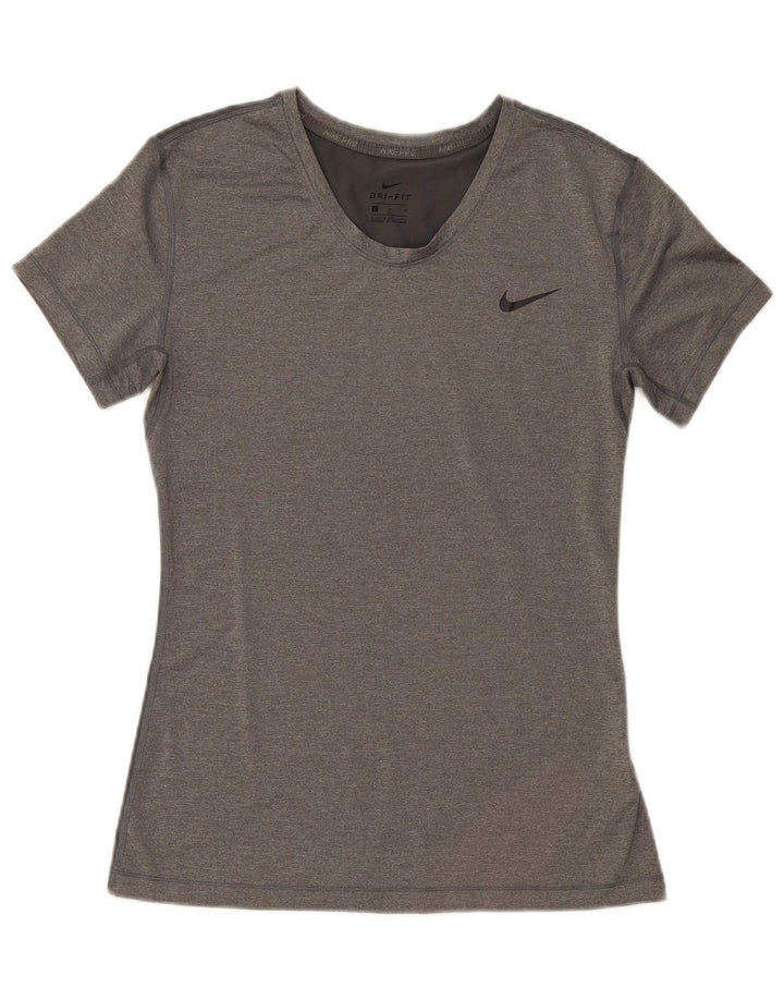 Γυναικείο T-shirt Nike Dri Fit Top UK 14 Large Grey Polyester