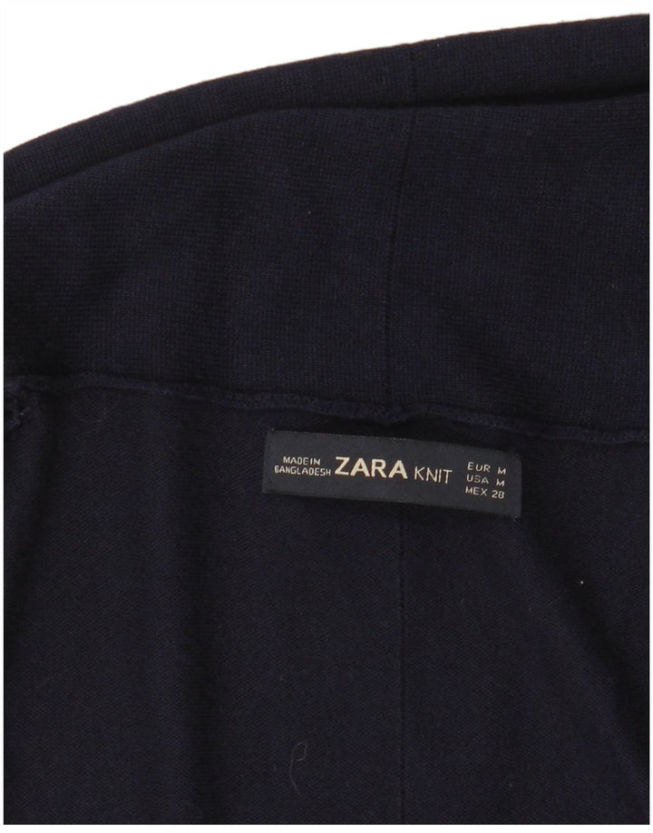 Γυναικείο πουλόβερ ZARA Longline Open Cardigan UK 12 Medium Navy Blue