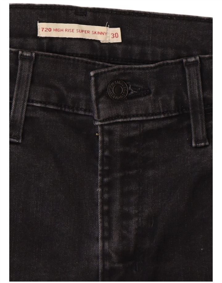 LEVI'S Γυναικείο 720 Ψηλό Σούπερ Skinny Τζιν W30 L27 Γκρι βαμβακερό