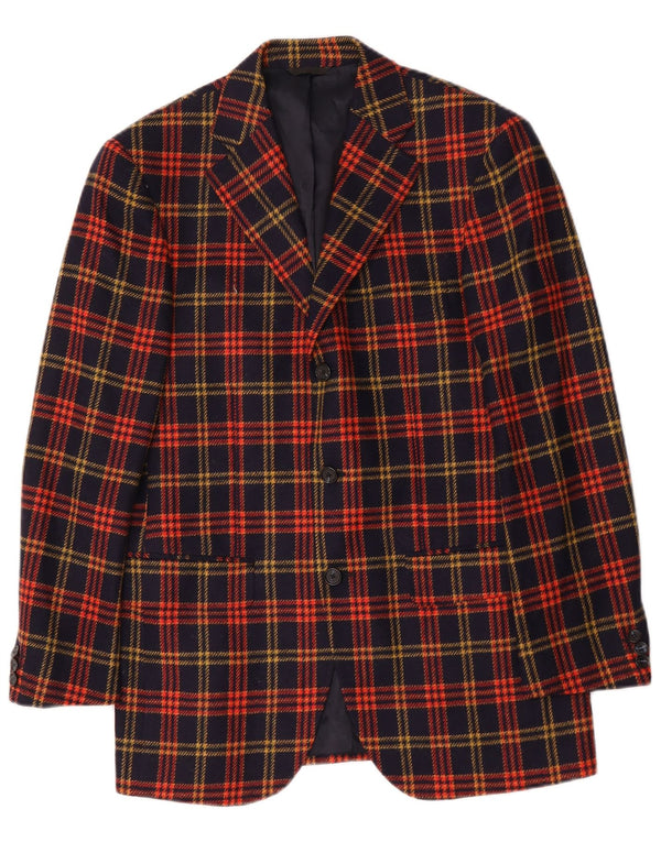 Sutor Mantellassi Ανδρικό μπουφάν σακάκι με 3 κουμπιά IT 46 Small Navy Blue Check