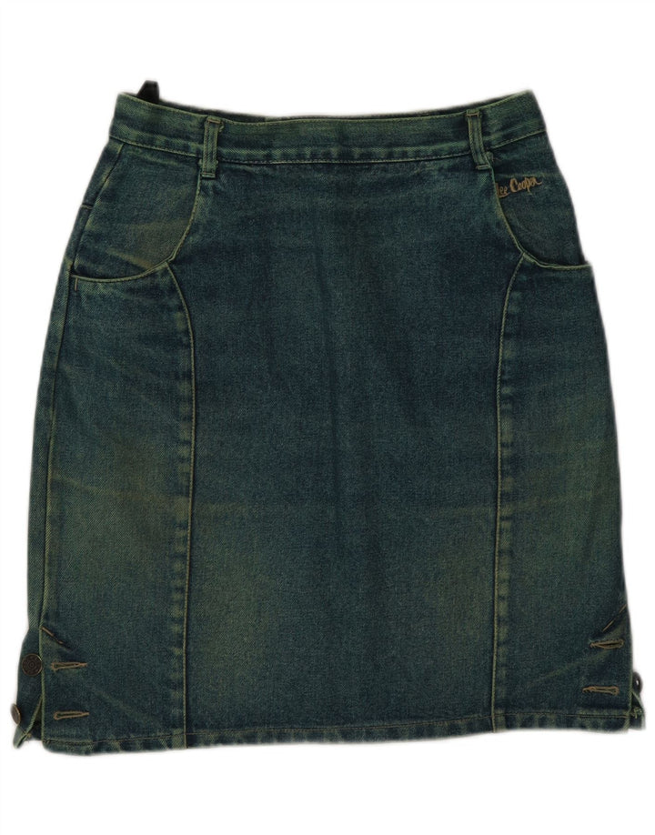 Lee Cooper Γυναικεία Τζιν Φούστα IT 42 Medium W26 Πράσινο Βαμβακερό